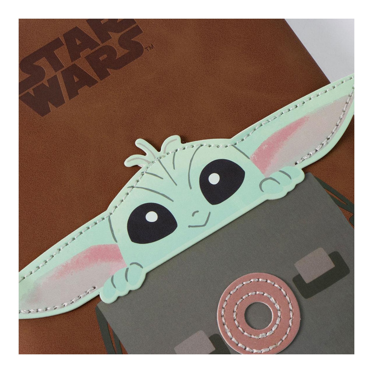 Caderno A5 e Caneta Grogu Star Wars The Mandalorian Castanho-5