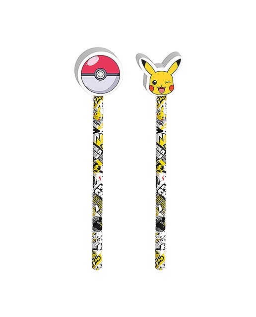 Imagem 0 de Conjunto 2 Lápis Pokémon com Topper POKEMON