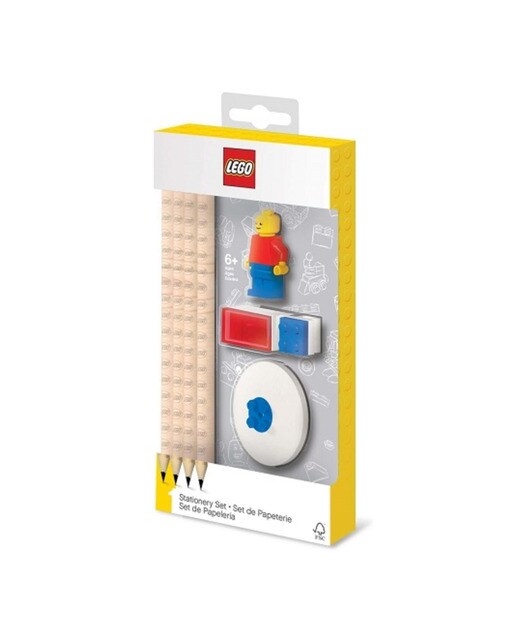 Conjunto de Papelaria Lego + Figura 10 cm Lego 1