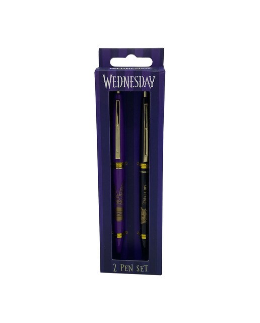 Conjunto de 2 Canetas Esferográficas Nevermore Wednesday 1