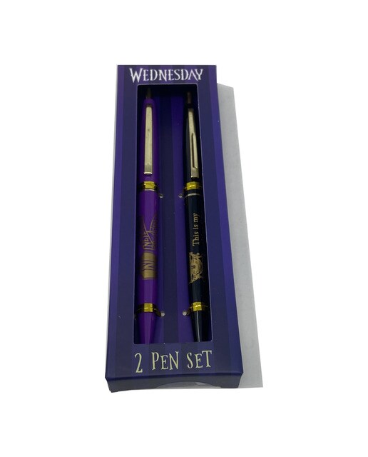 Conjunto de 2 Canetas Esferográficas Nevermore Wednesday 2