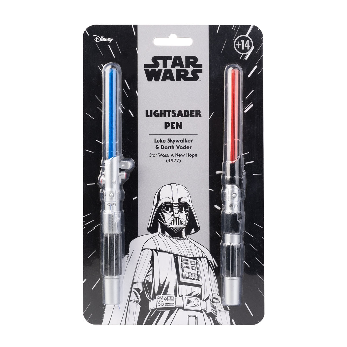 Set 2 Esferográfica Sables Luke + Vader Star Wars 1