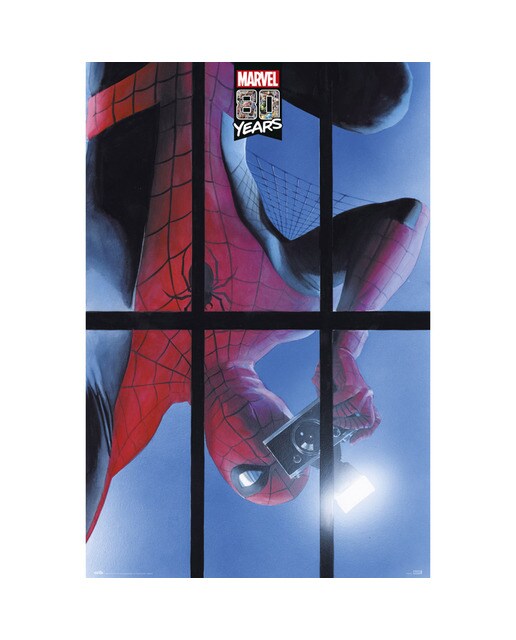 Póster Marvel Homem-Aranha 80 anos Azul-1