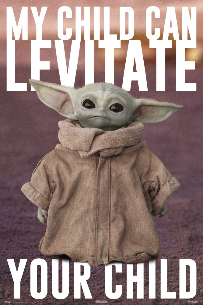 Póster Star Wars The Mandalorian The Child Can Levitate 1