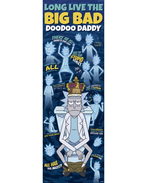 Póster de porta Rick&Morty Doodoo Daddy 1
