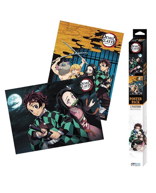 Conjunto de 2 Pósteres Demon Slayer 1