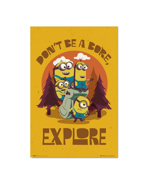 Póster Minions Don't Be Bore, Explore 1