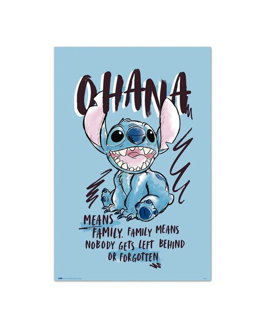 Póster Disney Lilo & Stitch Ohana 1