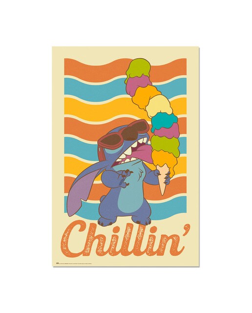 Poster Stitch Chillin Lilo e Stitch Disney 1