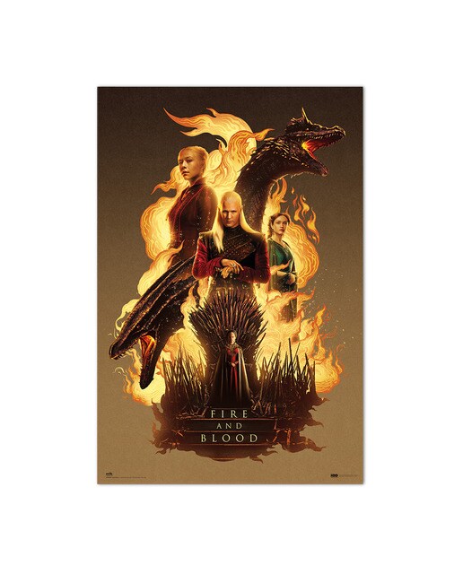 Imagem 0 de Poster House Dragon Fire&Blood Game Of Thrones House Of The Dragon I Erik