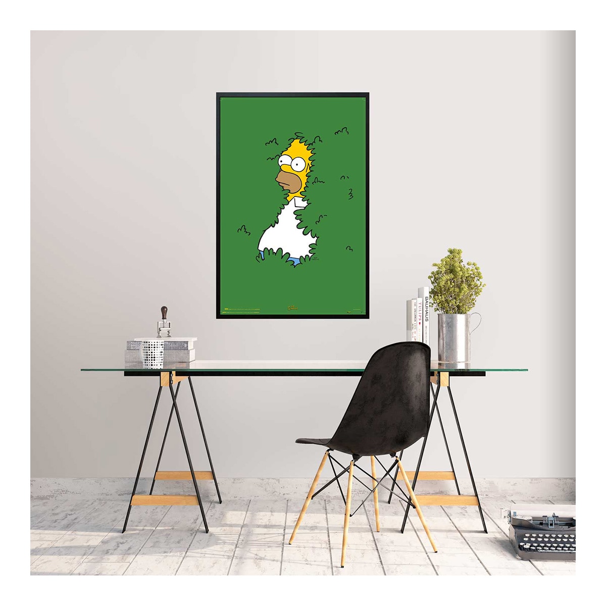 Poster Homer Arbusto Os Simpsons Erik Verde-2