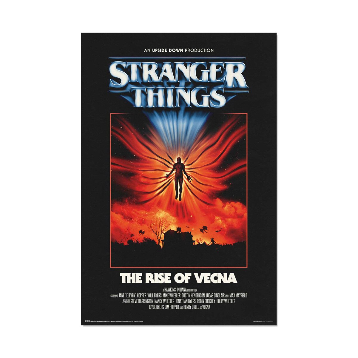 Póster Stranger Things Temporada 5 Erik Negro-1