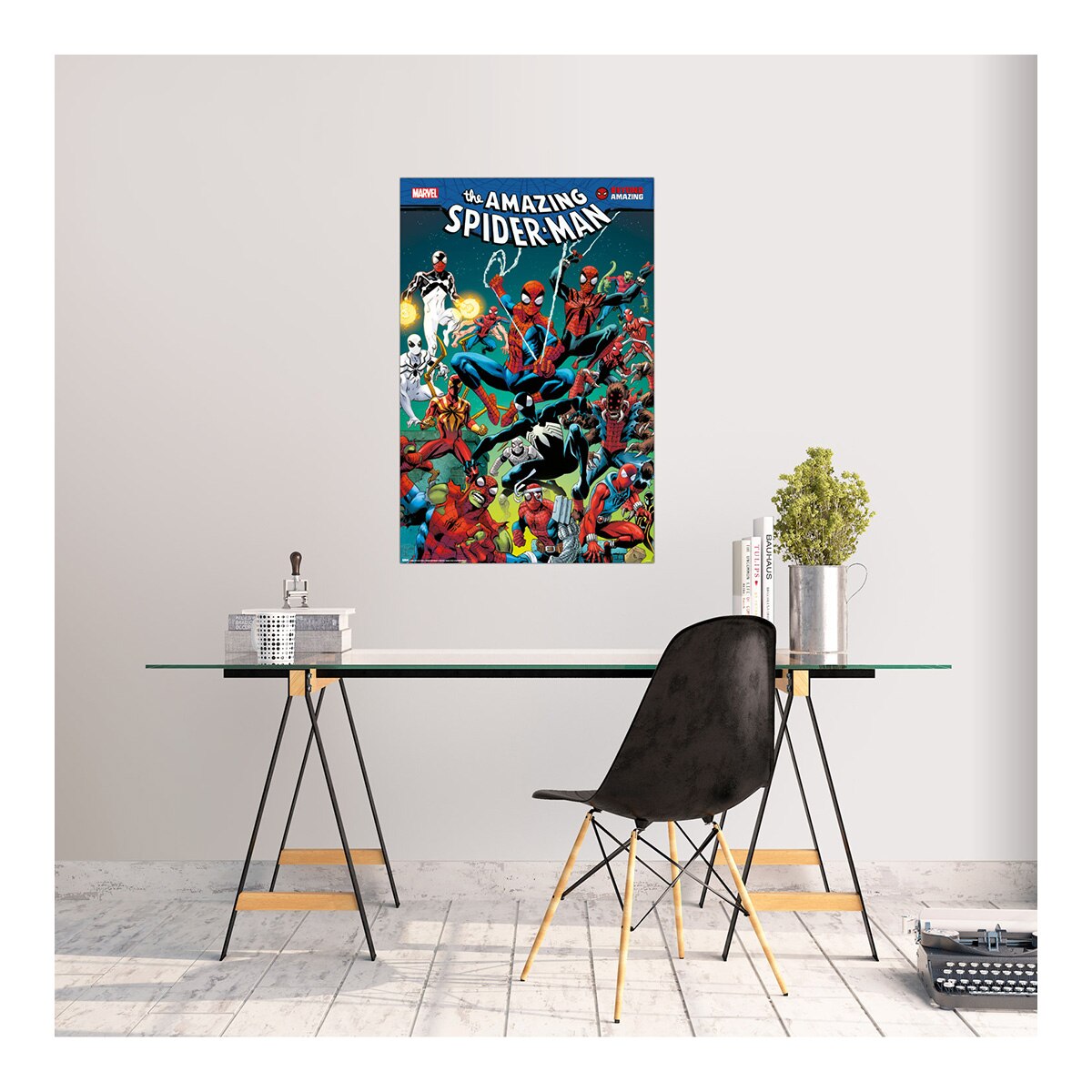 Imagen 2 de Póster Spiderman Telaraña Marvel Erik Rojo