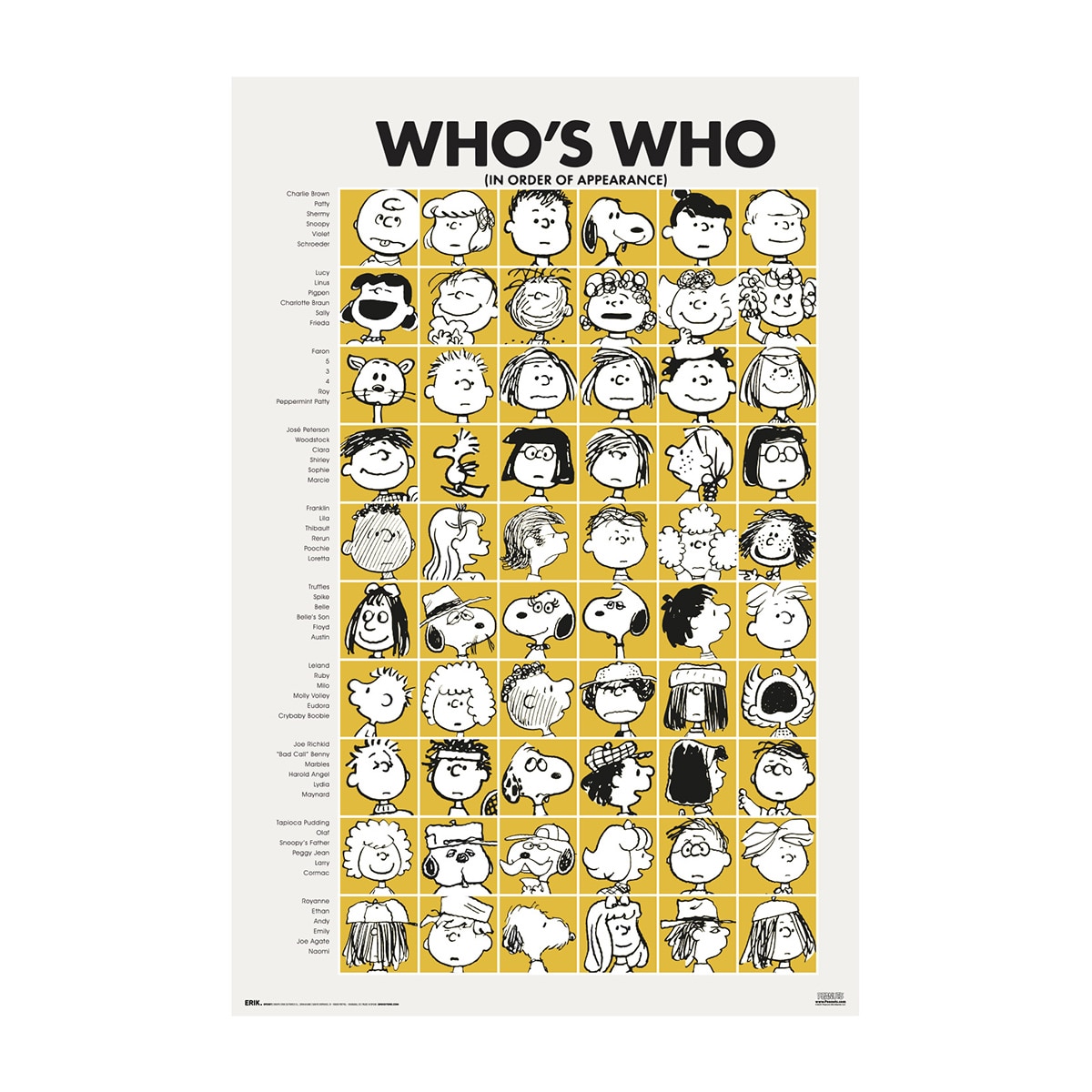 Imagem 0 de Poster Who S Who Snoopy Erik