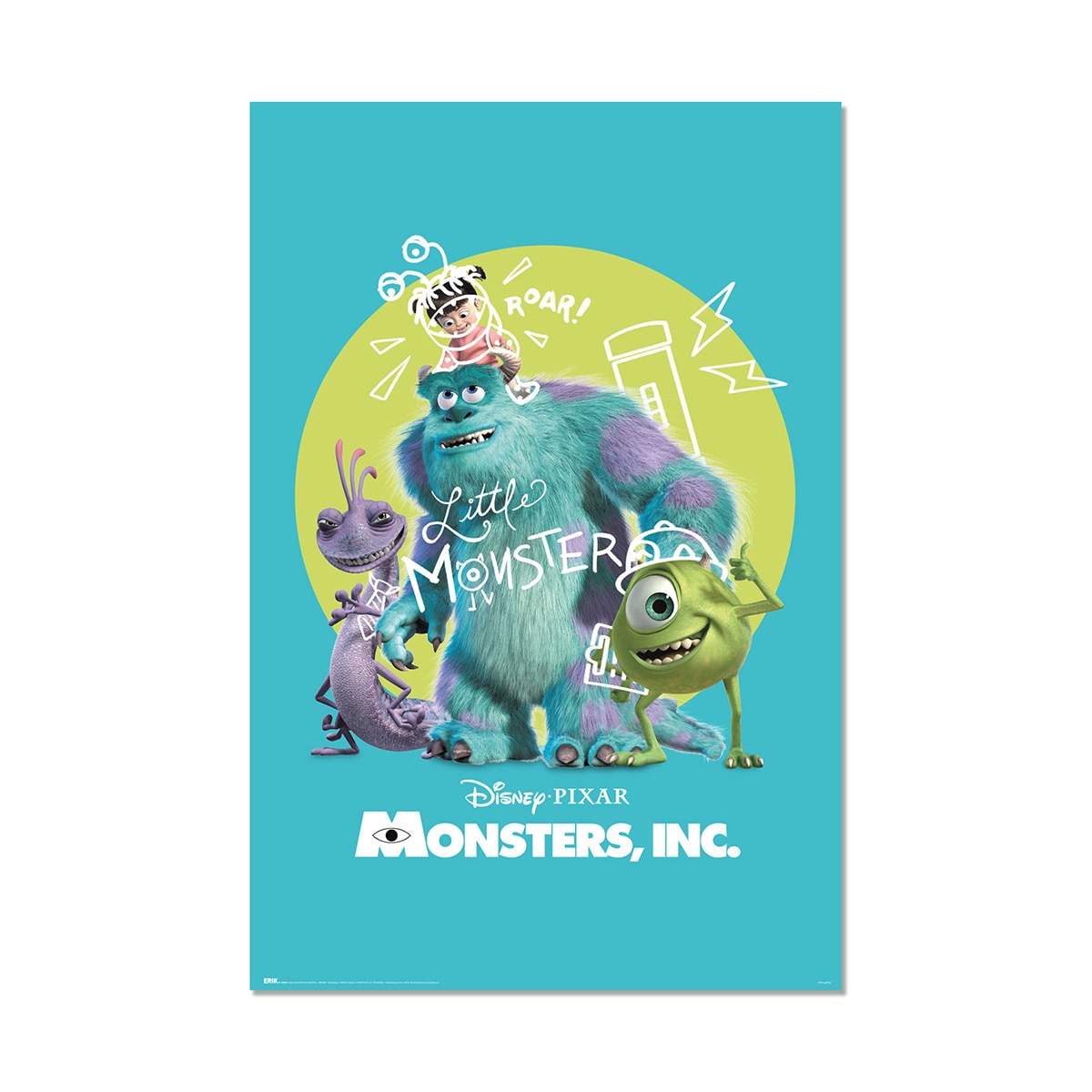 Erik - Póster Pixar Monstruos Sa Disney Monstruos Sa Erik.