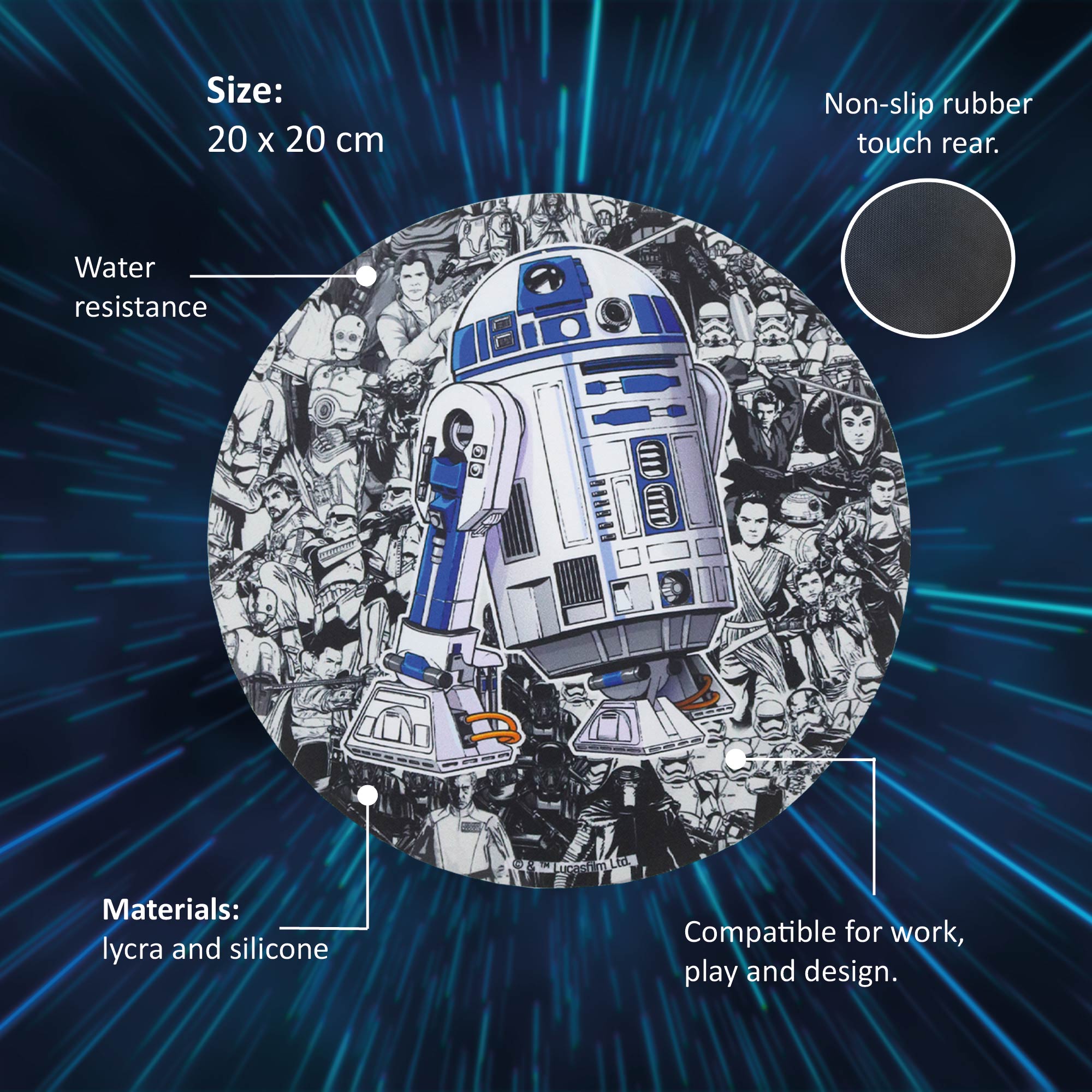 Tapete de rato Star Wars Wondee 2