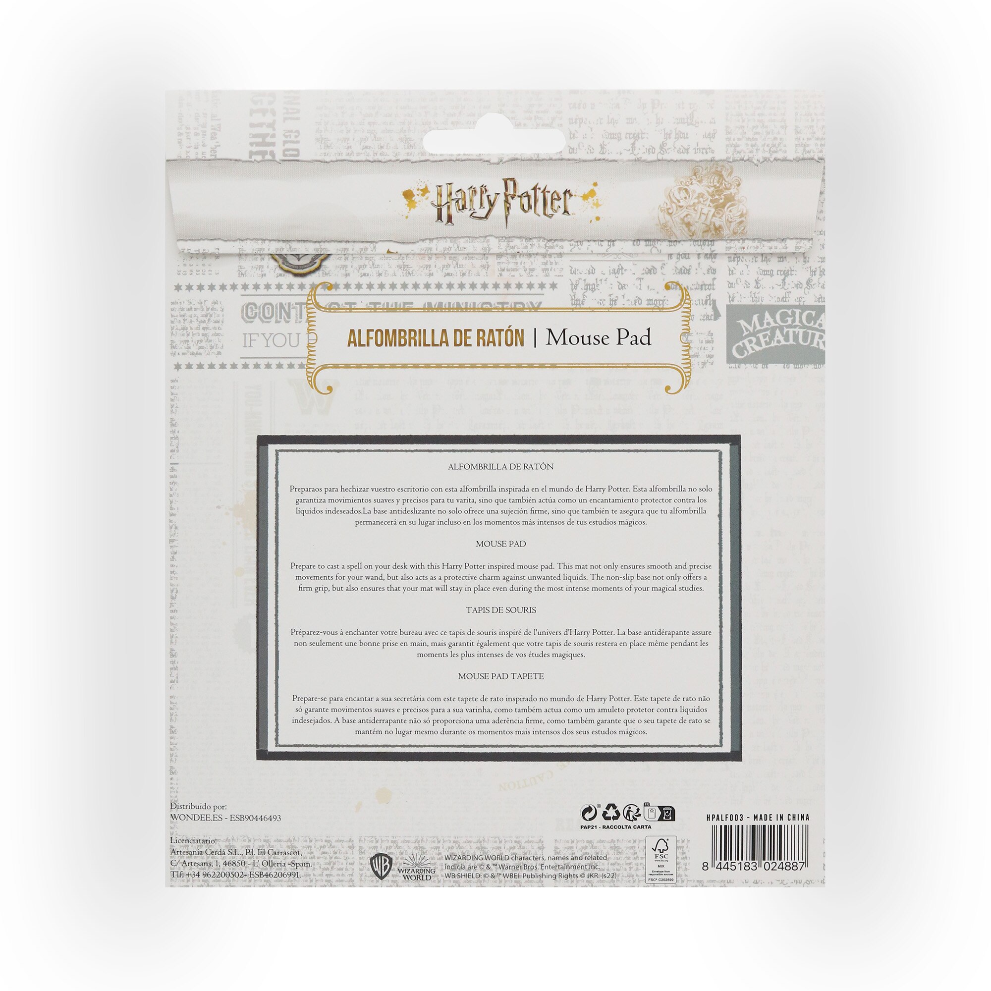 Tapete de rato Dobby Harry Potter Wondee 8