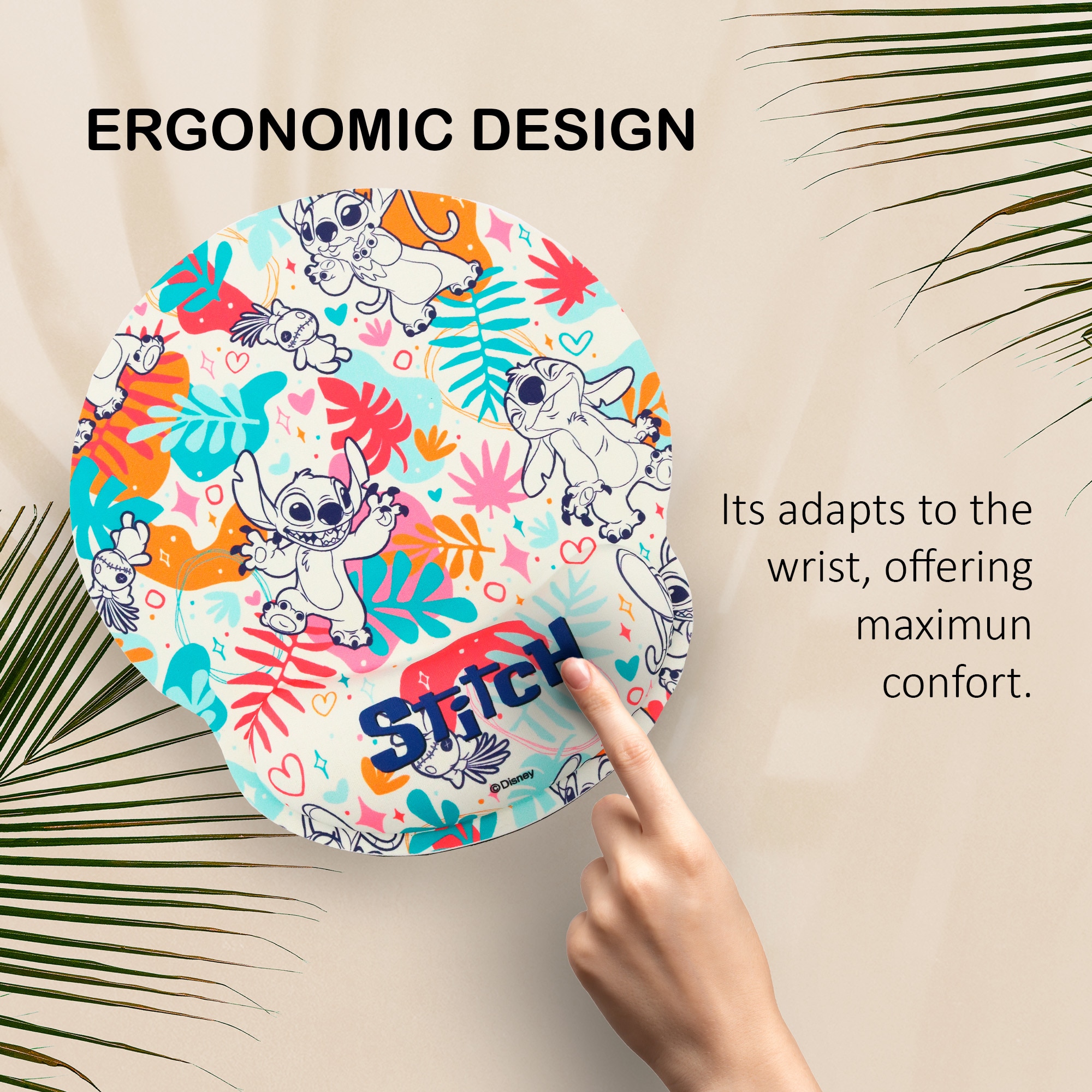 Tapete ergonómico Gel Stitch Disney Wondee 5