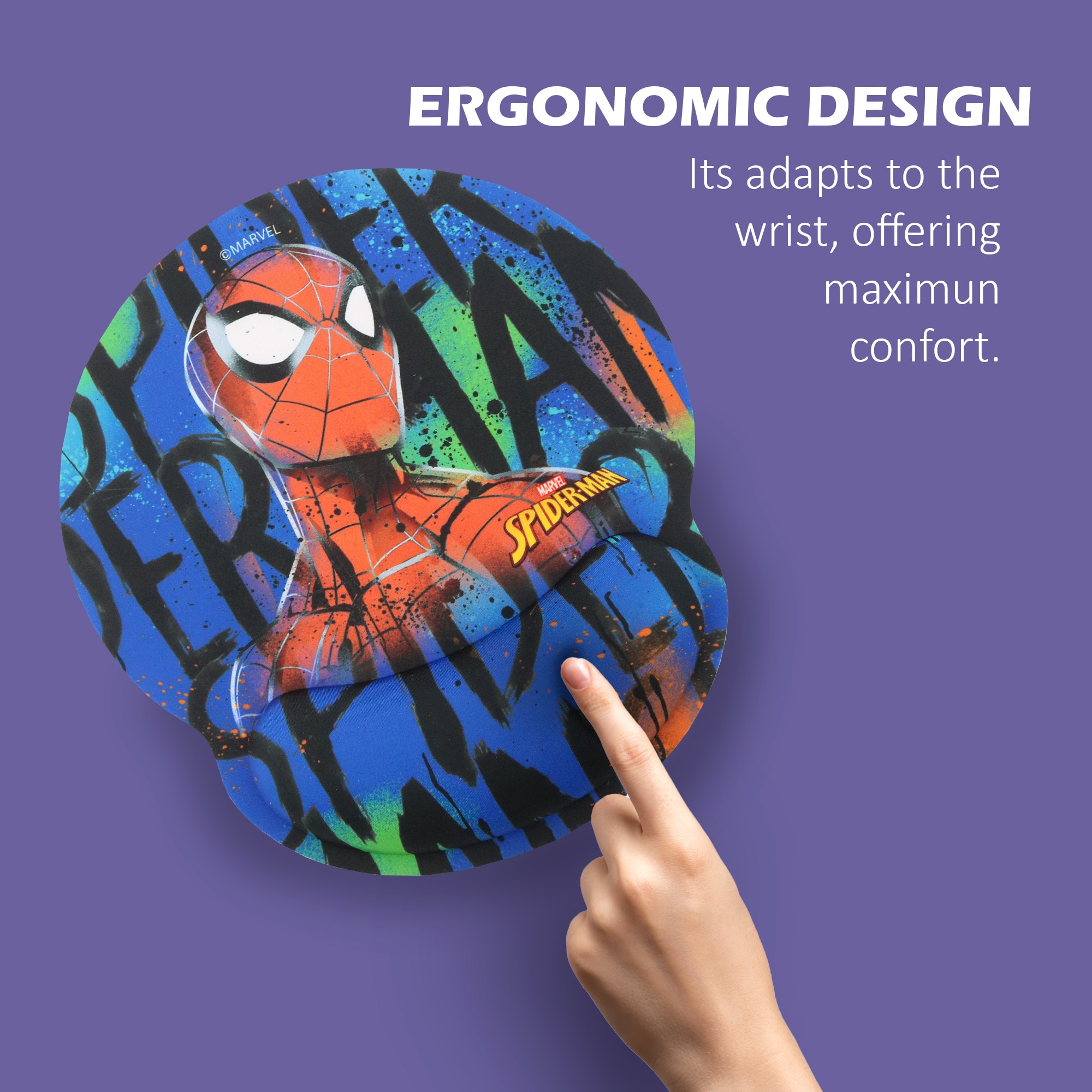 Alfombrilla ergonómica Gel Spiderman Marvel Wondee 6