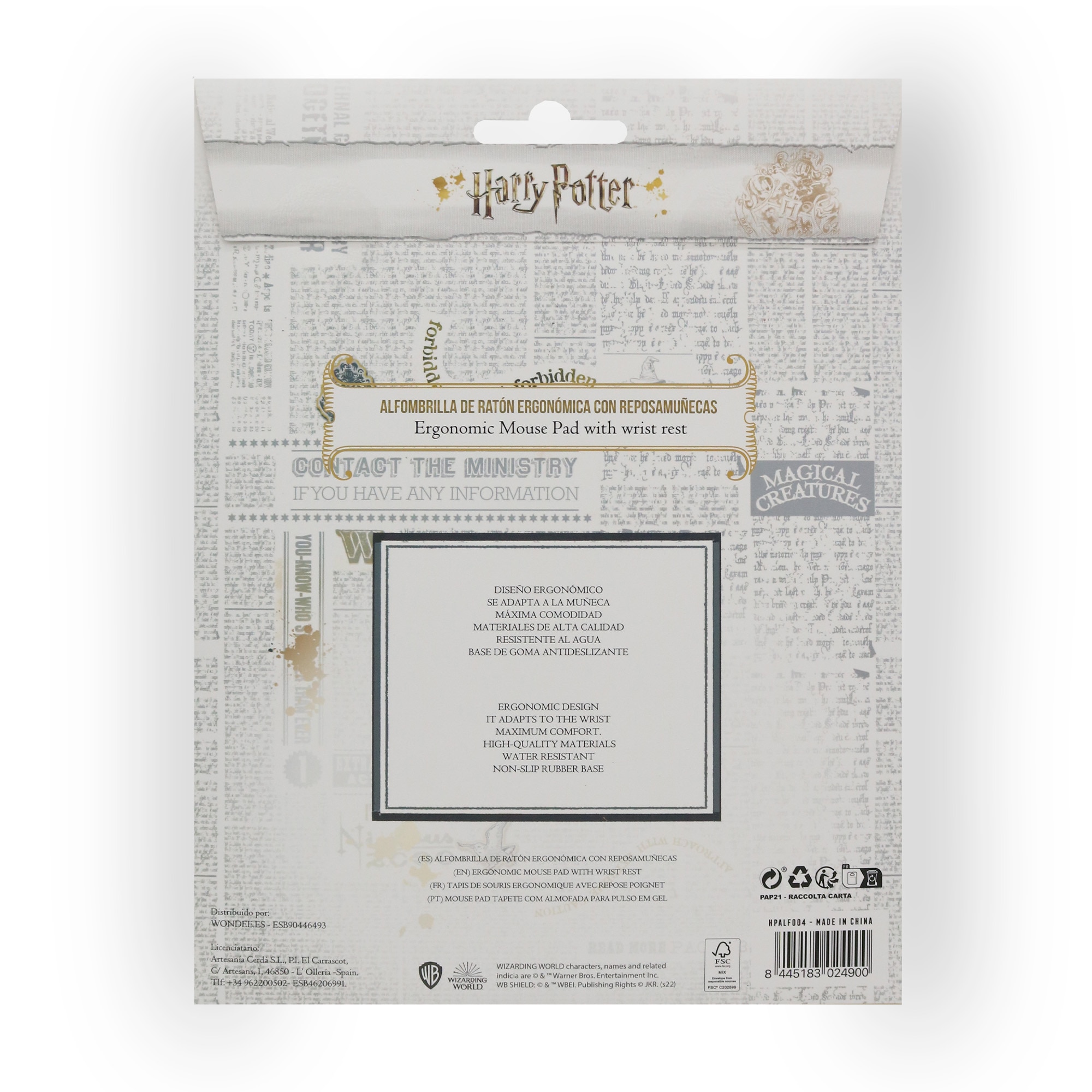 Tapete ergonómico Gel Harry Potter Wondee 7