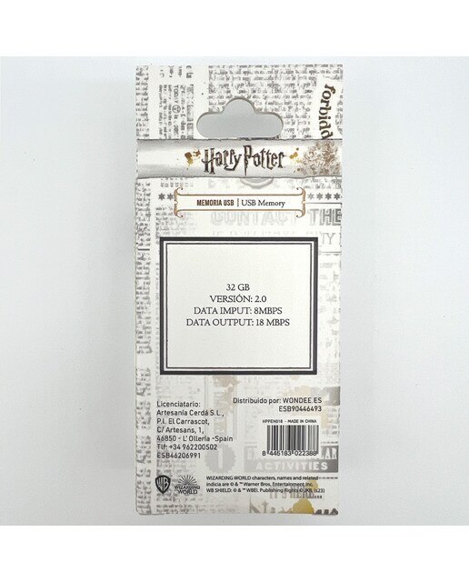 Memória USB 32 GB Hogwarts Porta-chaves Harry Potter 8