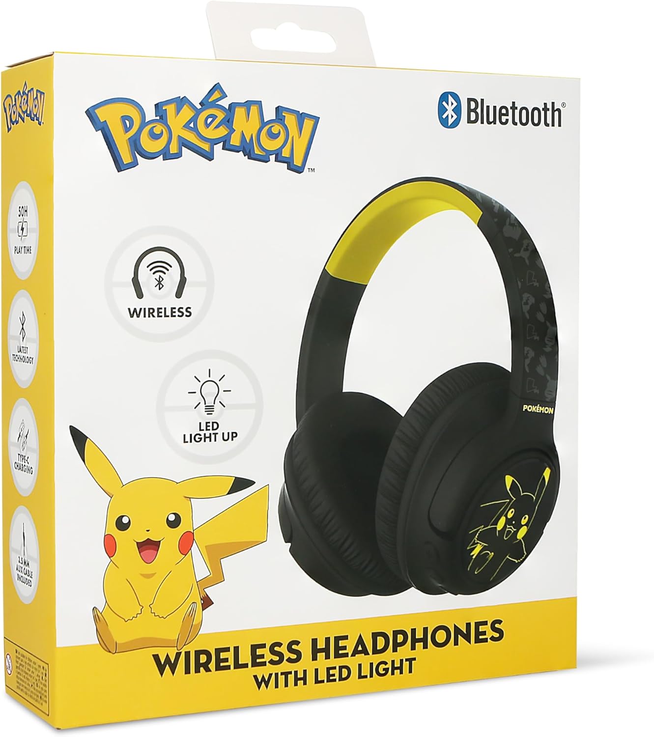 Auricular BT Led Pikachu Pokemon 6