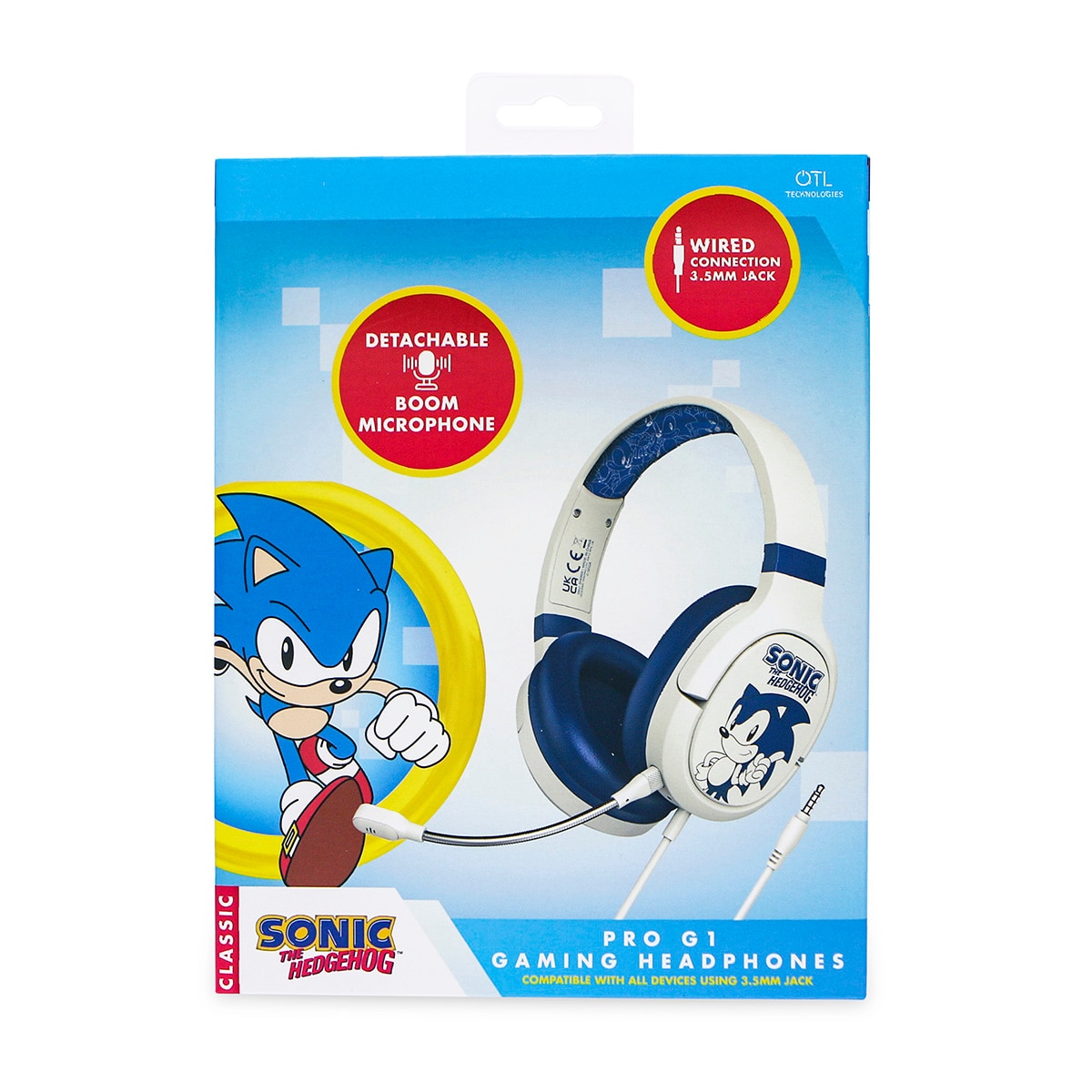 Auscultadores Gaming Pg1 Sonic OTL Branco-6