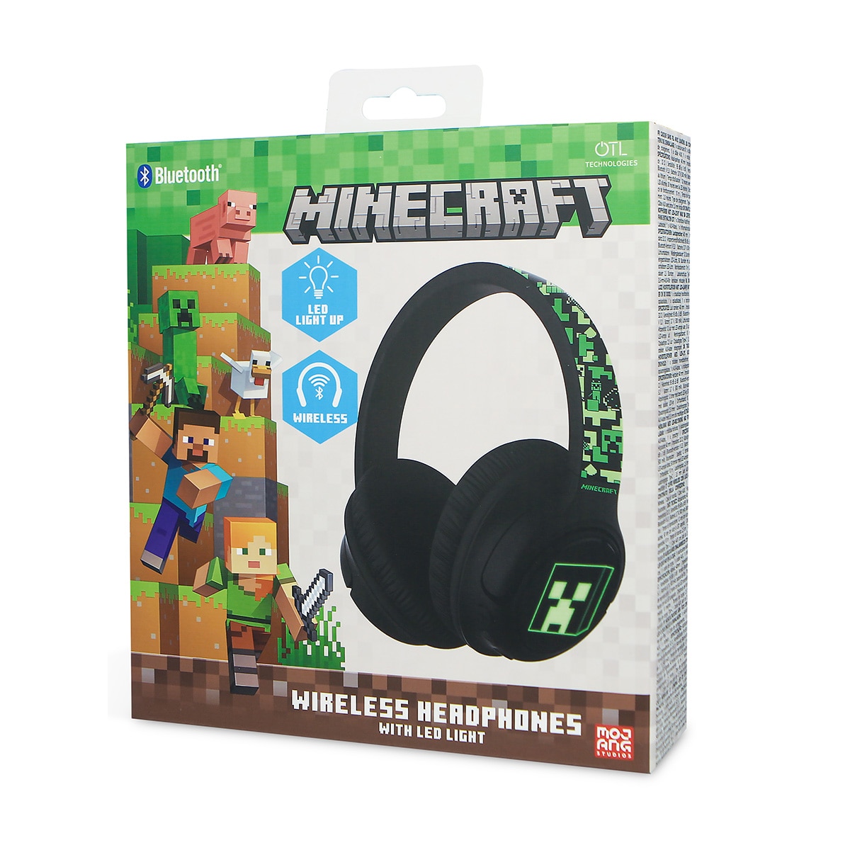 Auricuar Bt Led Minecraft OTL Preto-6