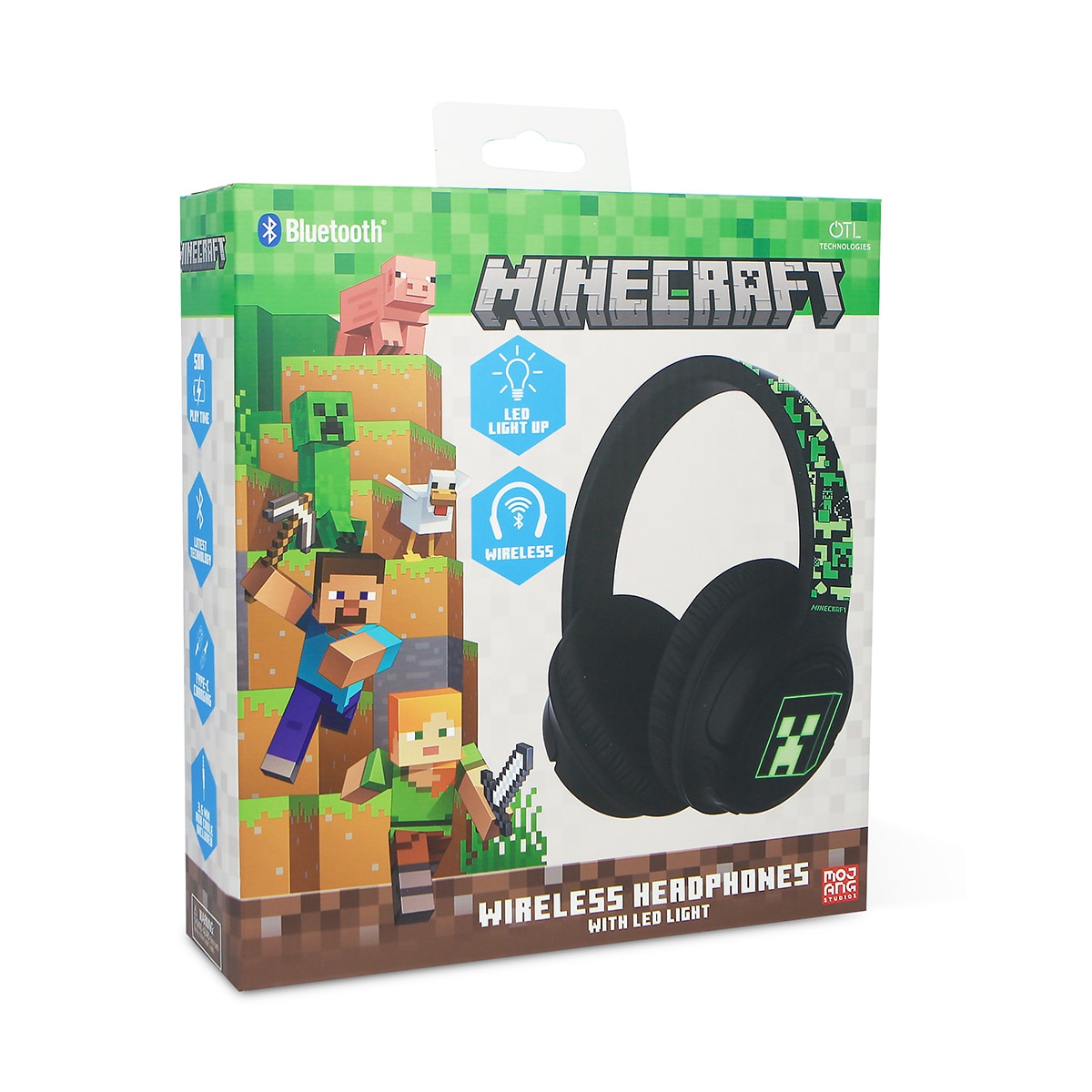 Auricuar Bt Led Minecraft OTL Preto-7