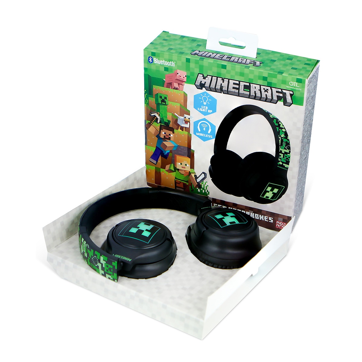 Auricuar Bt Led Minecraft OTL Preto-8