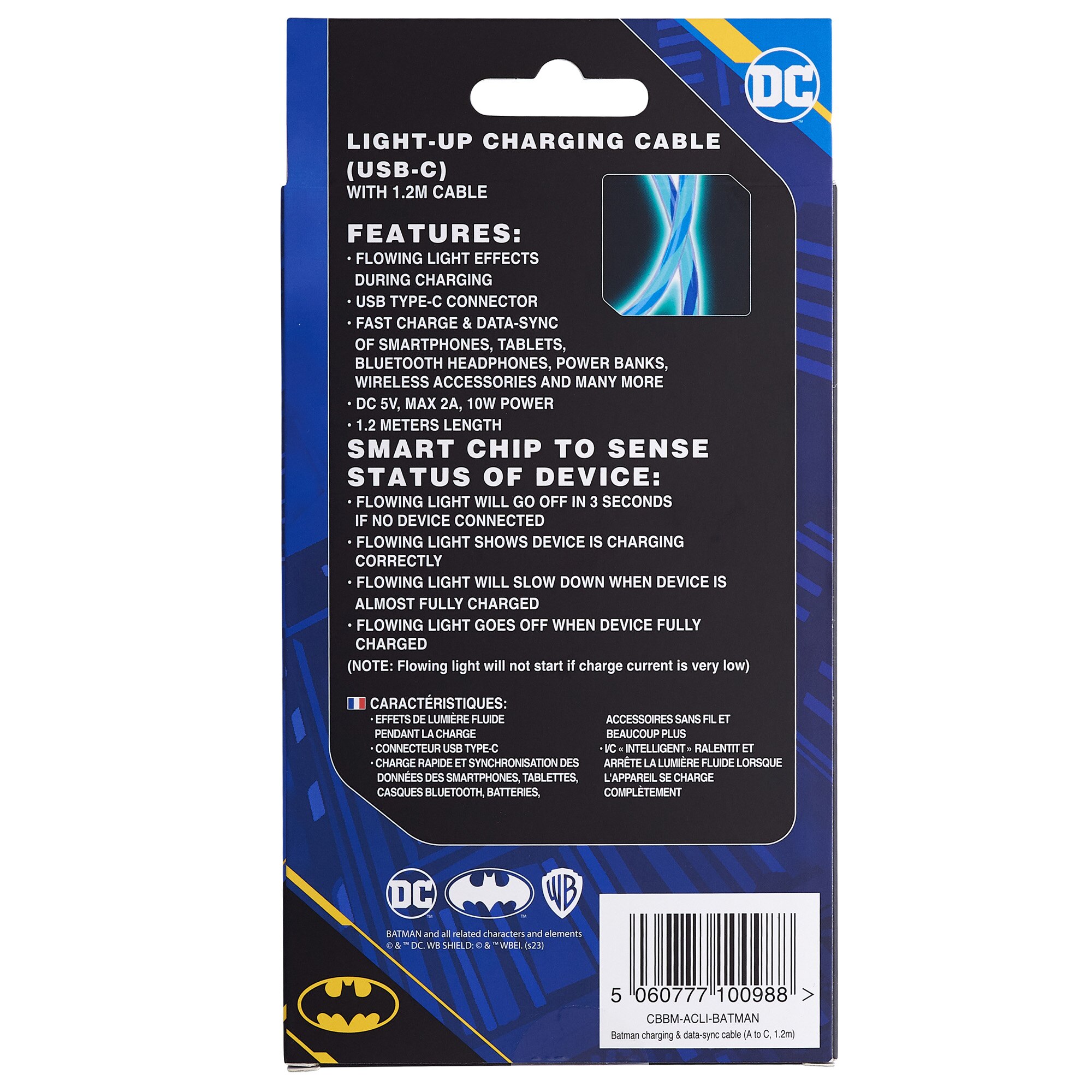 Cable Carga USB-Light Batman Dc Comics 5