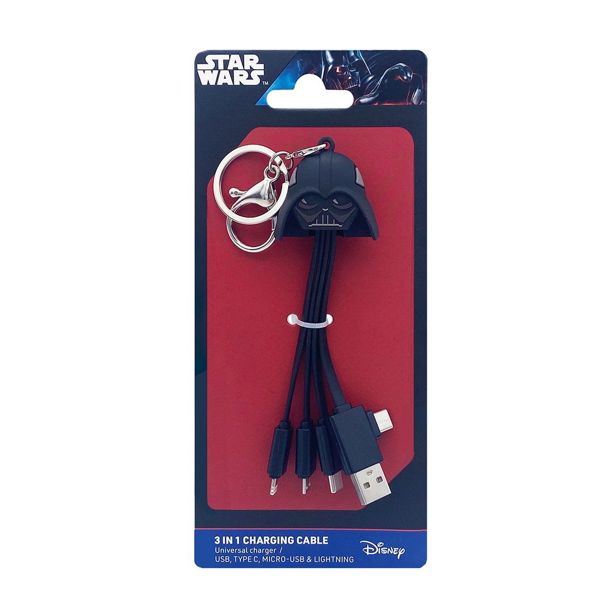 Cabo de Carga Darth Vader 3en1 Star Wars Wondee 8