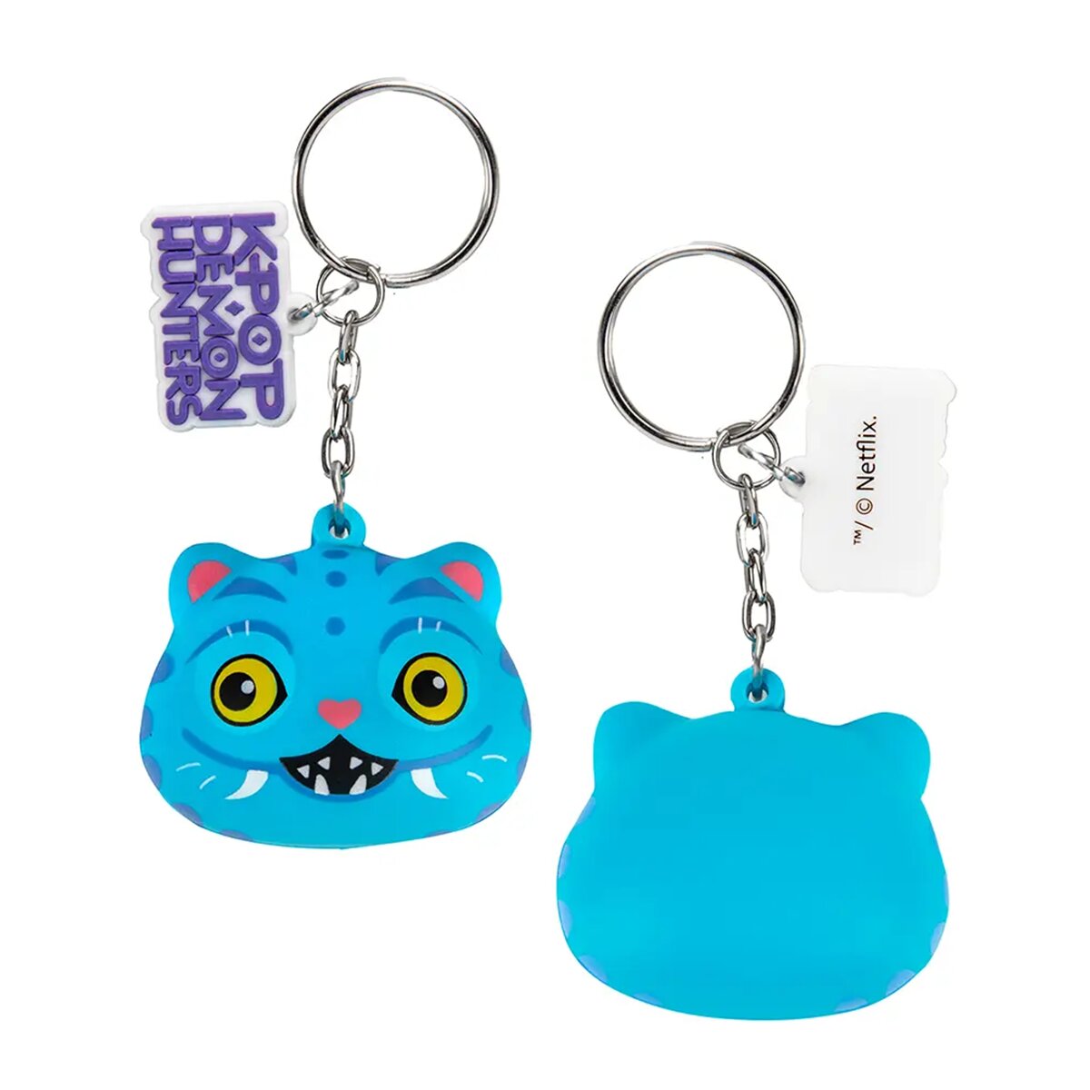 As Guerras do K-Pop Tigre Derpy Llavero Squishy 4 Cm K-Pop Demonhunters Cineréplicas Azul-2