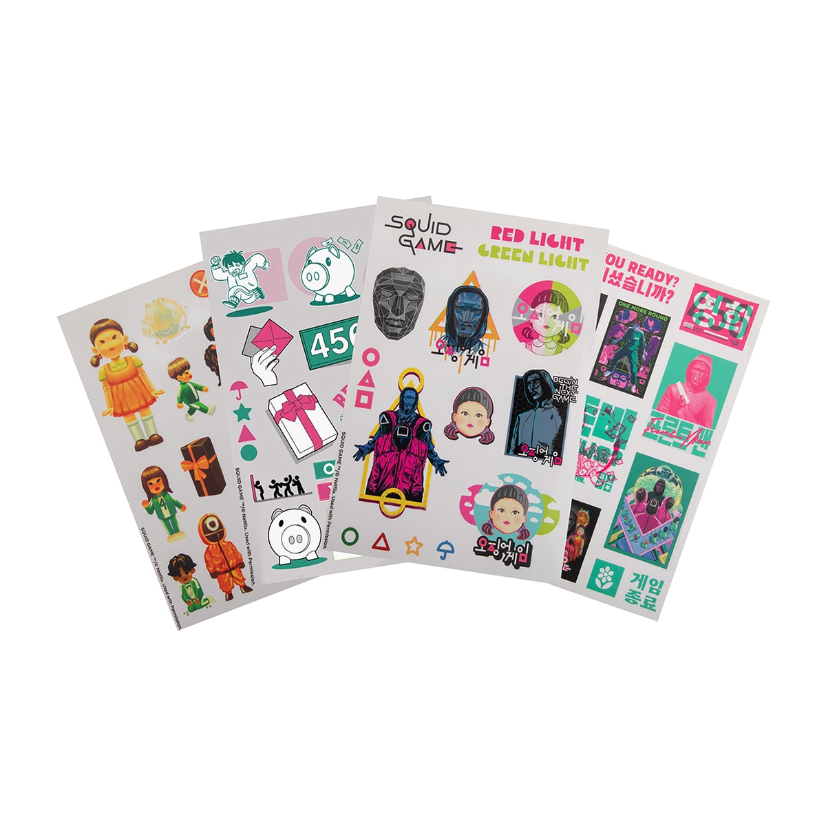 Set 60 Stickers El Juego del Calamar Cineréplicas 1