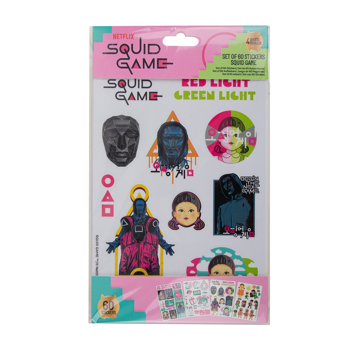 Set 60 Stickers El Juego del Calamar Cineréplicas 2
