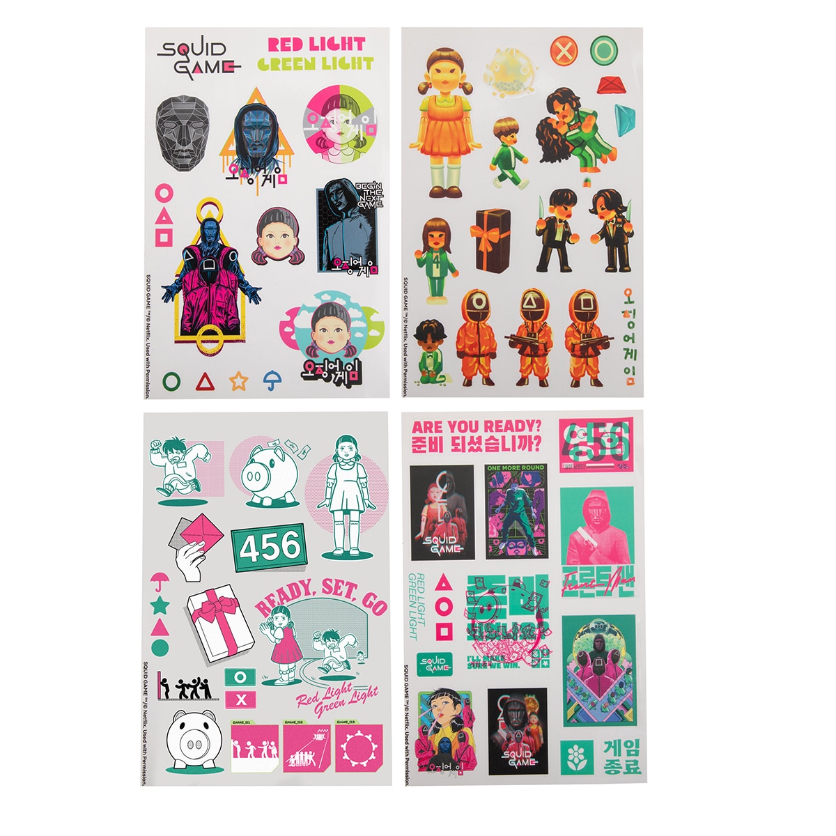 Set 60 Stickers El Juego del Calamar Cineréplicas 3