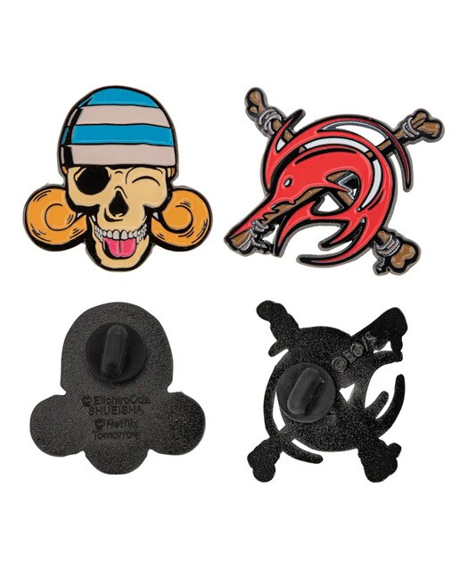 Set 2 pins 3 cm Calavera Nami Arlong One Piece Cineréplicas 1