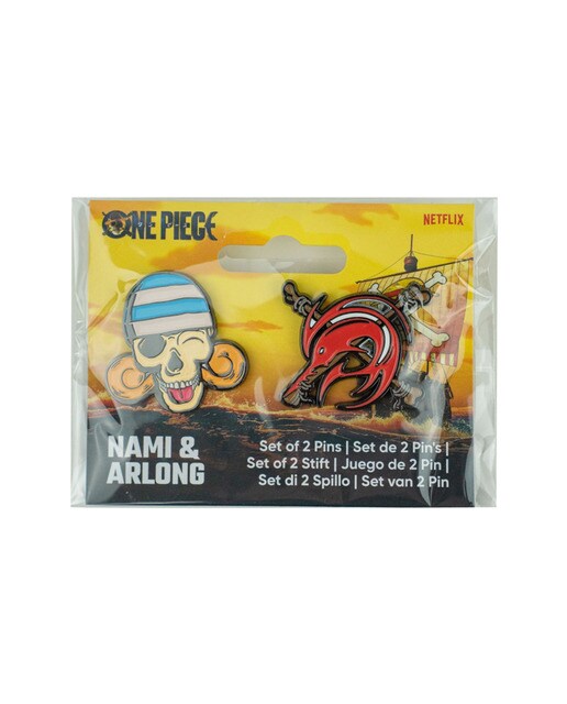Set 2 pins 3 cm Calavera Nami Arlong One Piece Cineréplicas 2