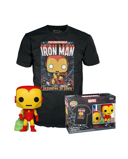 Camiseta Pop & Tee Holiday Iron Man Funko 1