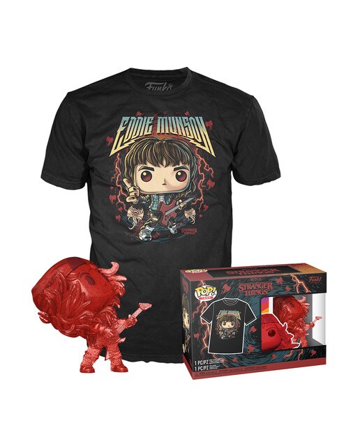 Imagem 0 de T-shirt Pop&tee Hunter Eddie com Guitarra Stranger Things