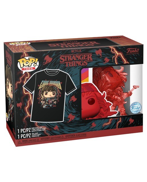 T-shirt Pop&tee Hunter Eddie com Guitarra Stranger Things 2
