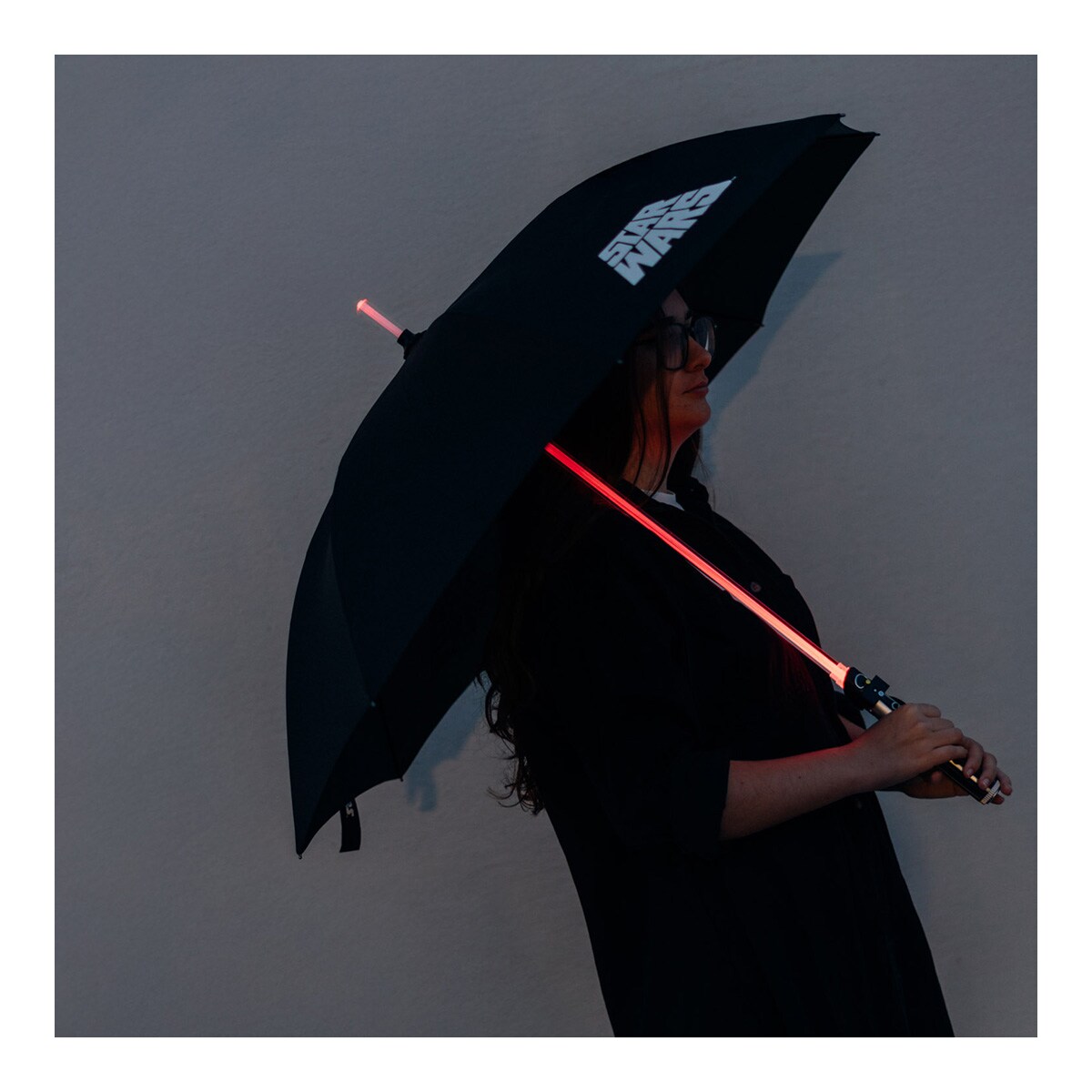 Paraguas con luz Sable Darth Vader Star Wars 12