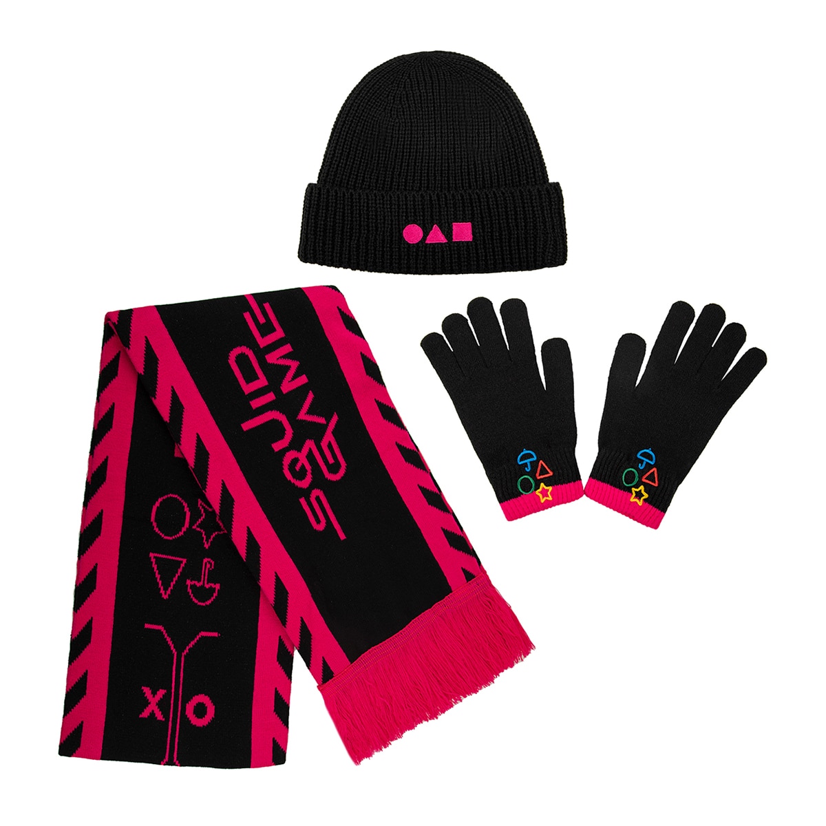 Conjunto de Cachecol + Gorro + Luvas Squid Game 1