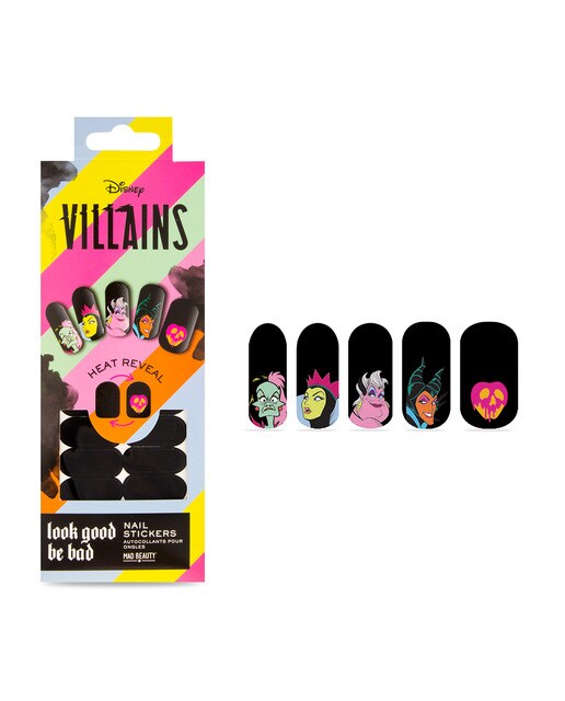 Autocolantes Unhas Vilãs - Maléfica, Úrsula, Cruella e a Rainha Malvada 2