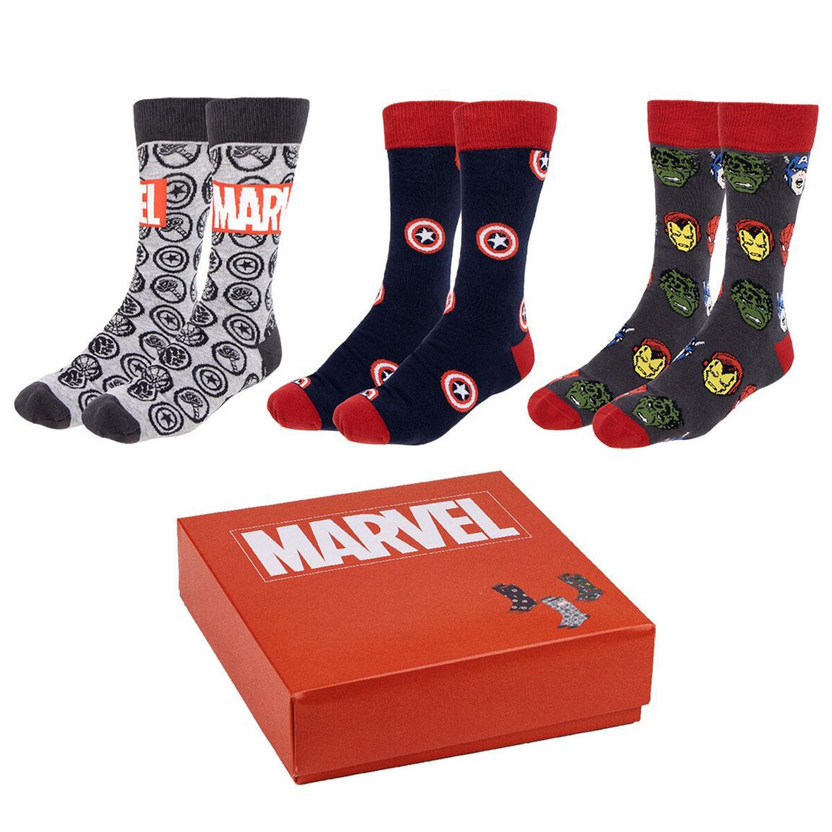 Conjunto de 3 Pares de Meias Marvel Classic Marvel T40/46 1