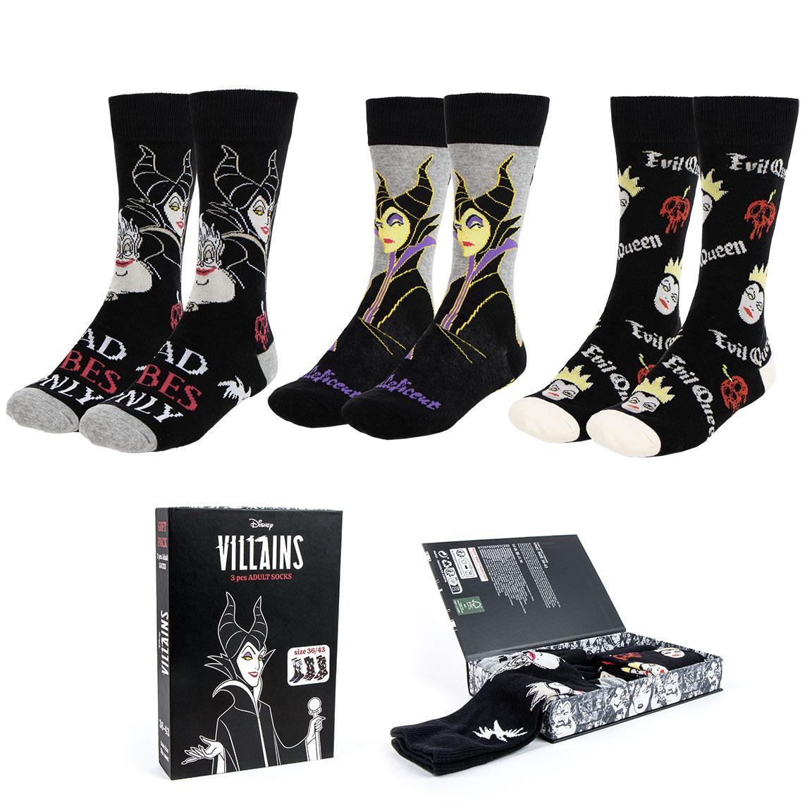Pack 3 Pares de Meias Disney Villains 1
