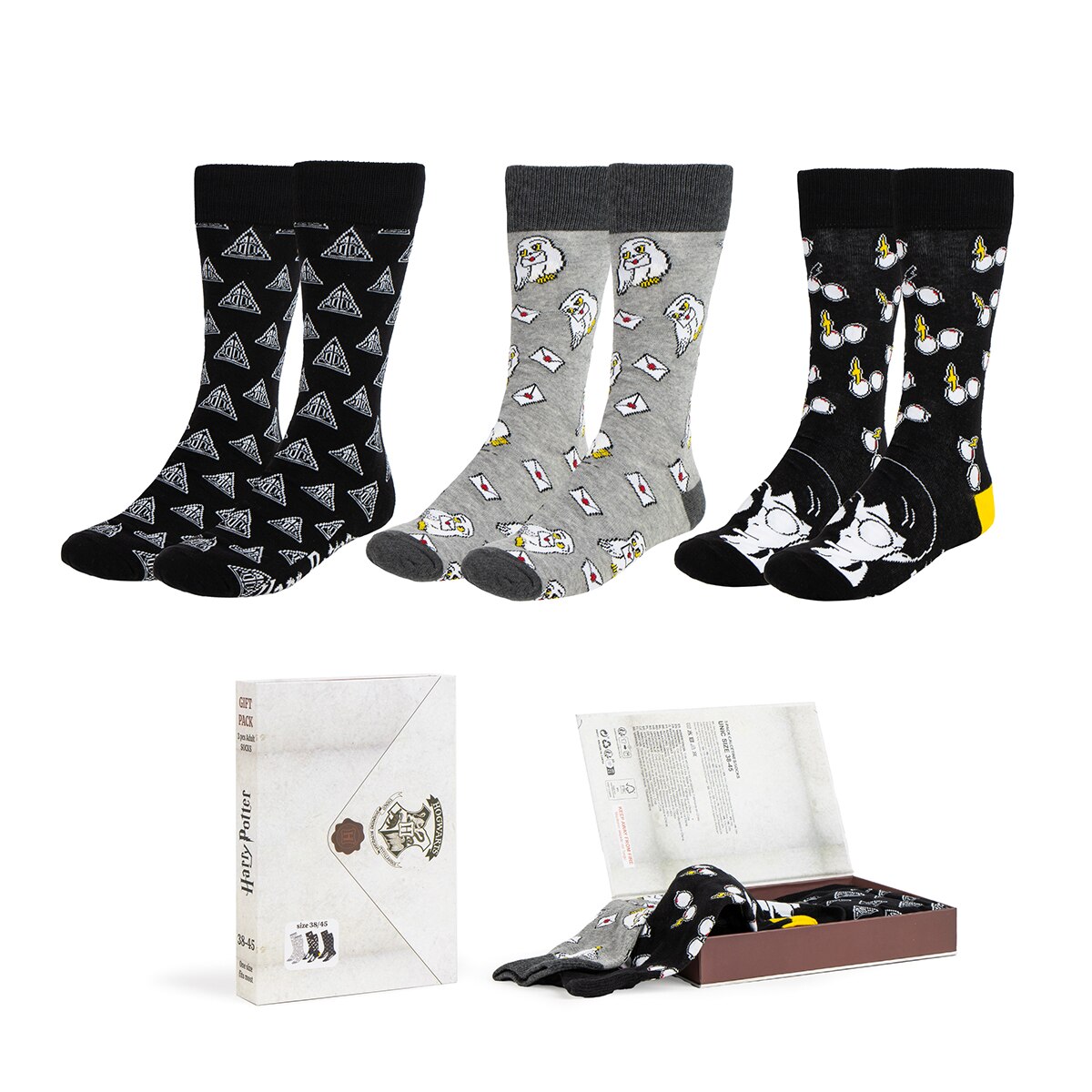 Imagem 0 de Conjunto de 3 Pares de Meias Harry Potter