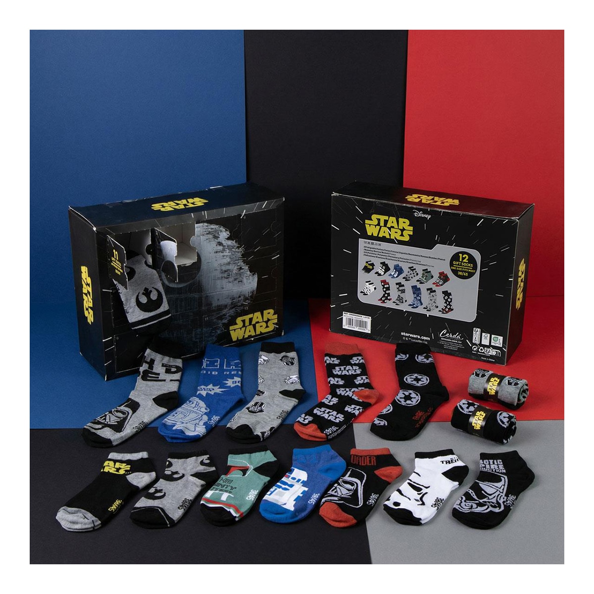 Caixa de 12 Pares de Meias Star Wars Multicolor-4