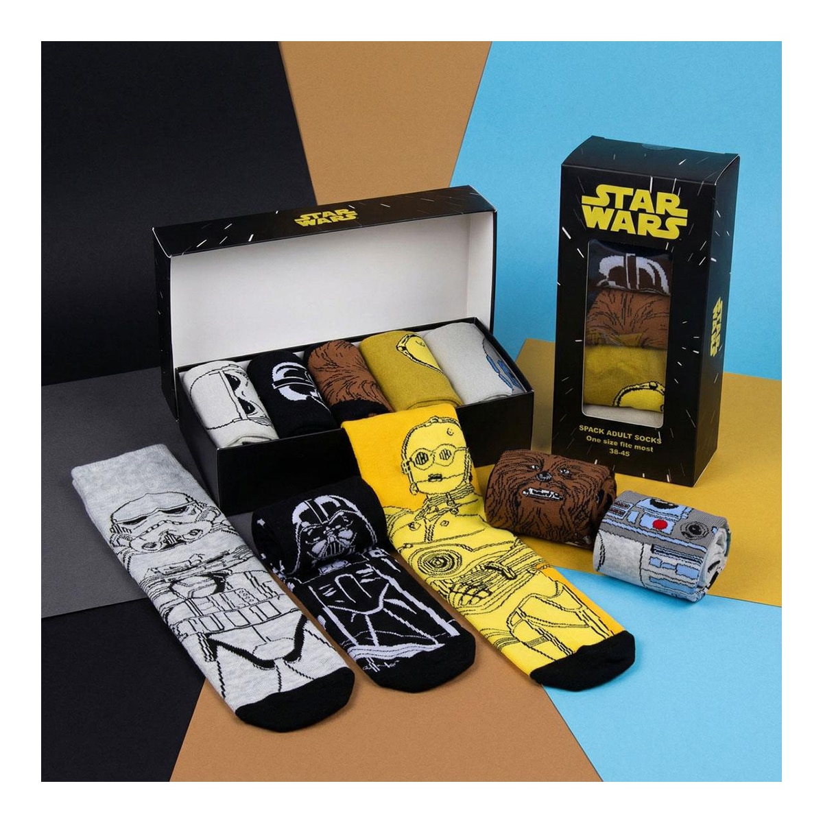 Caixa de 5 Pares de Meias Star Wars Multicolor-3
