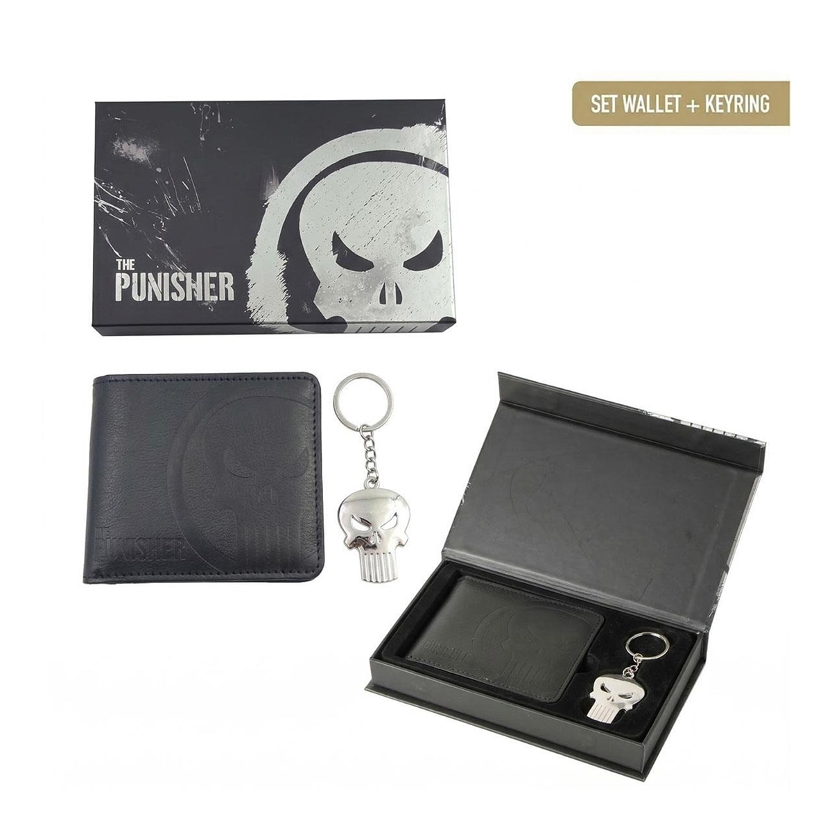 Imagem 0 de Conjunto de Presente Carteira Punisher Marvel